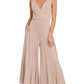 Surplice Neckline Sleeveless Jumpsuit ASH MOCHA Jumpsuits