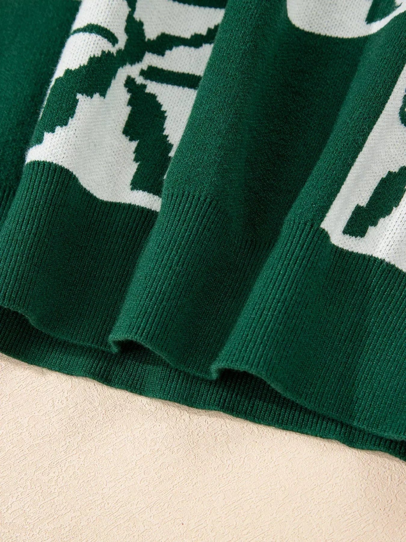 Checkered Bow Round Neck Casual Sweater - DAVERRI FASHIONS