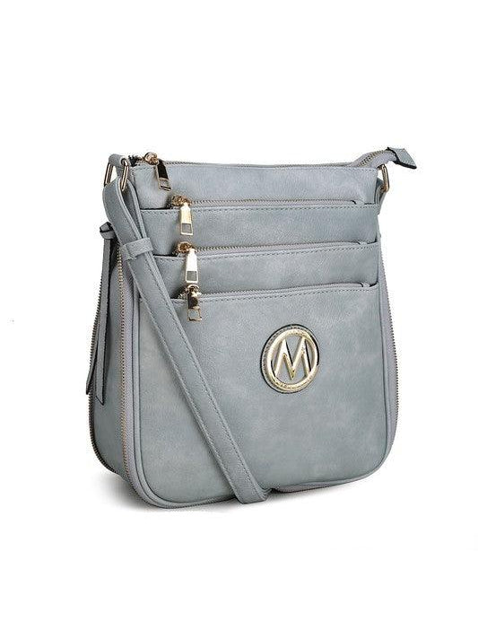 MKF Salome Expandable Crossbody Bag by Mia K Light Blue One Size Handbags