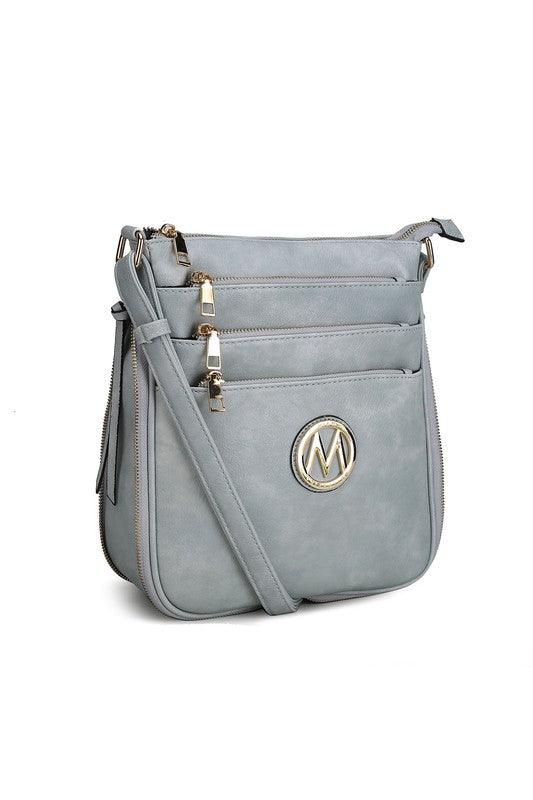 MKF Salome Expandable Crossbody Bag by Mia K Light Blue One Size Handbags