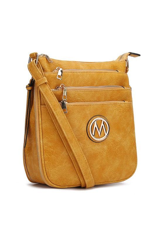 MKF Salome Expandable Crossbody Bag by Mia K Mustard One Size Handbags