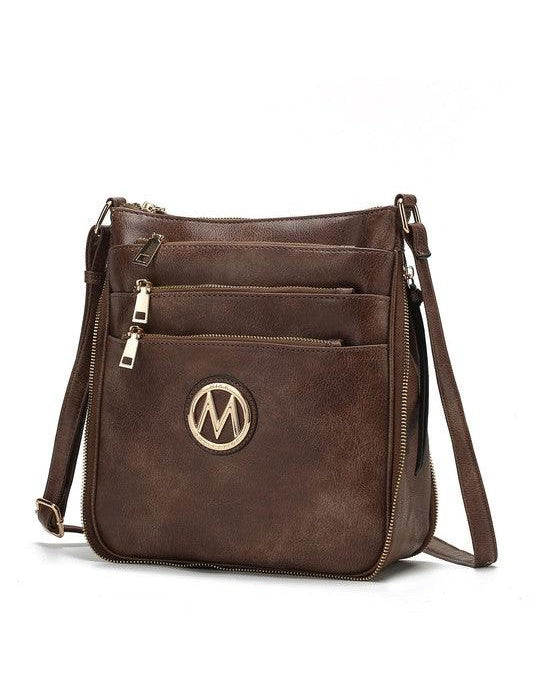 MKF Salome Expandable Crossbody Bag by Mia K Coffee One Size Handbags