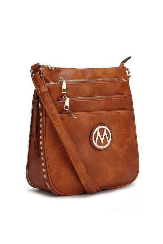 MKF Salome Expandable Crossbody Bag by Mia K Cognac Brown One Size Handbags