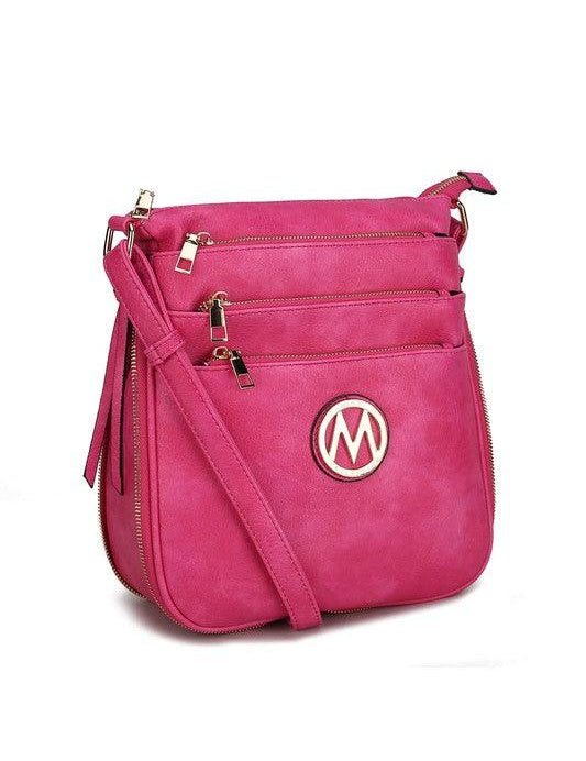 MKF Salome Expandable Crossbody Bag by Mia K Fuchsia One Size Handbags