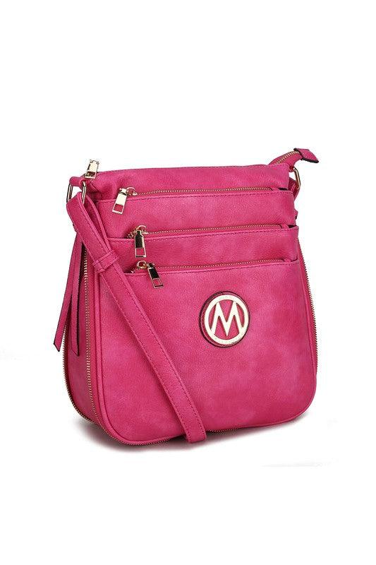 MKF Salome Expandable Crossbody Bag by Mia K Fuchsia One Size Handbags