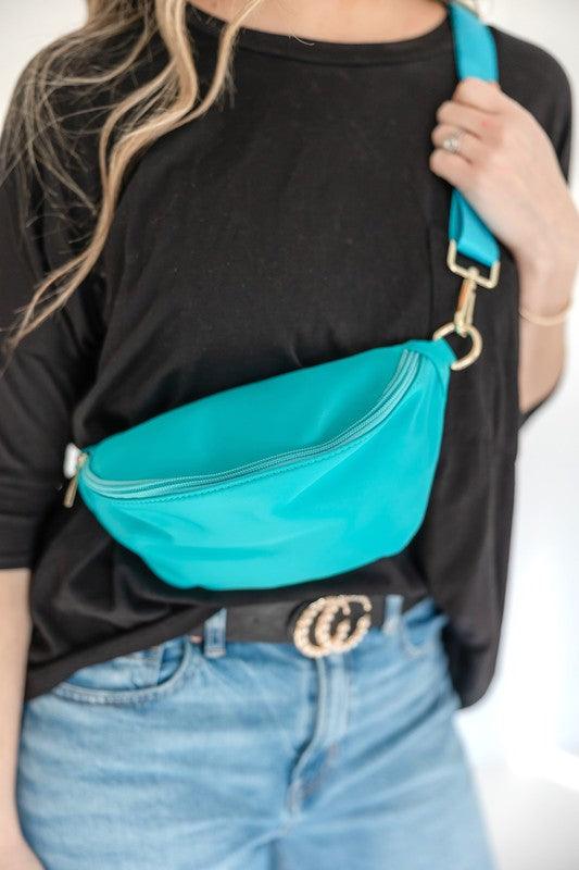 Colorful Nylon Crossbody Bag turquoise OS Handbags