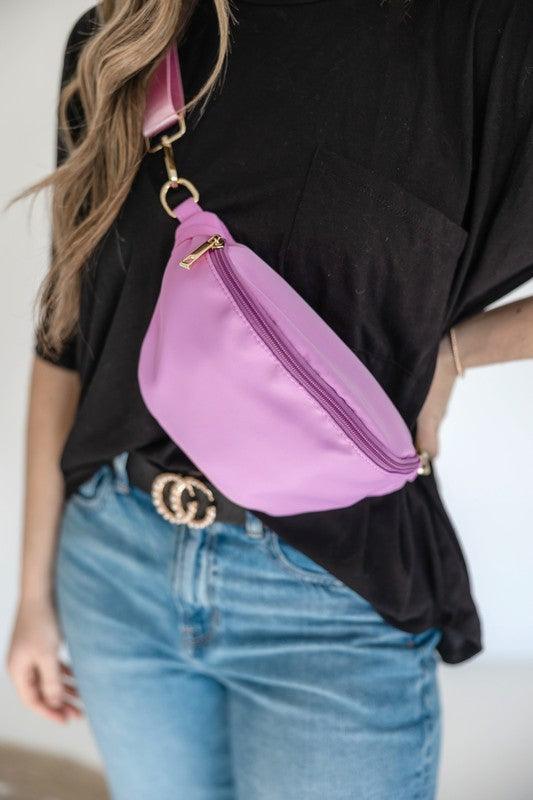 Colorful Nylon Crossbody Bag purple OS Handbags