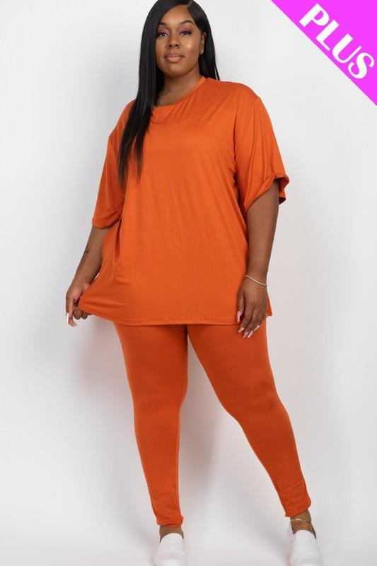 Plus Size Oversize T-Shirt & Leggings Set MANGO Outfit Sets