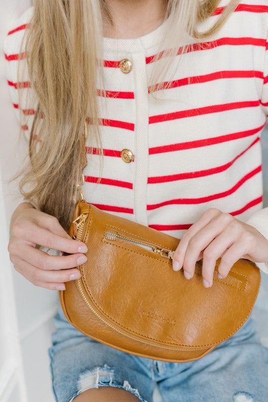 Fold-over Crossbody Bag - DAVERRI FASHIONS