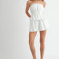 MABLE Floral Eyelet Lace Tube Top and Short Set