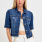 RISEN Puffed Short Sleeve Crop Denim Jackets Denim Jackets