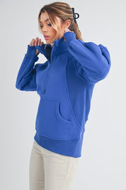 Long Dove Funnel Neck Half Long Zip | Daverri Fashions