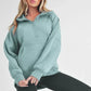 Long Drea Half-Zip Hoodie - DAVERRI FASHIONS