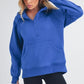 Long Drea Half-Zip Hoodie - DAVERRI FASHIONS