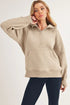 Long Drea Half-Zip Hoodie - DAVERRI FASHIONS