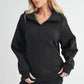 Long Drea Half-Zip Hoodie - DAVERRI FASHIONS