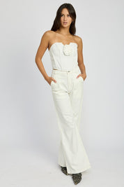 High Waisted Wide Leg Pants | Pants Daverri Fashions