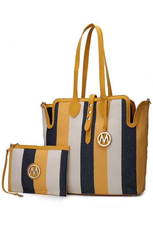 MKF Collection Juliana Oversize Tote & Wristlet Yellow One Size