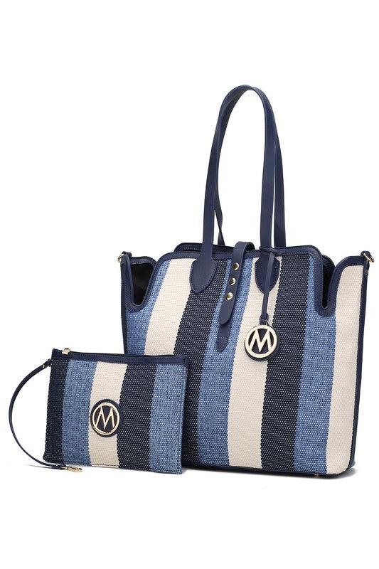 MKF Collection Juliana Oversize Tote & Wristlet Denim Navy One Size