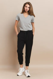 Women's Plain V-neck Cotton T-shirt | T-Shirts Daverri Fashions
