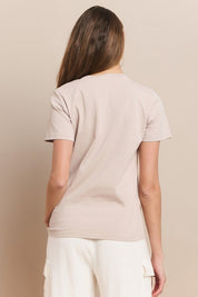 Women's Plain V-neck Cotton T-shirt | T-Shirts Daverri Fashions