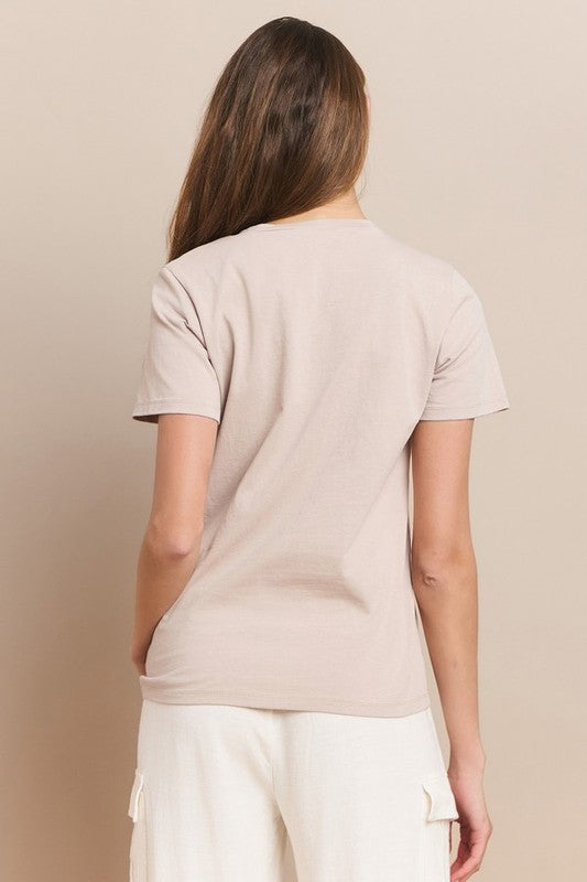 Women's Plain V-neck Cotton T-shirt | T-Shirts Daverri Fashions