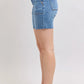 Judy Blue Full Size Mid Rise Bermudas Denim Shorts W/ Back Flap Pockets Plus Size Denim Shorts