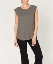 So Cool Vintage Slub Cotton Muscle Tank DULL GREY Tops