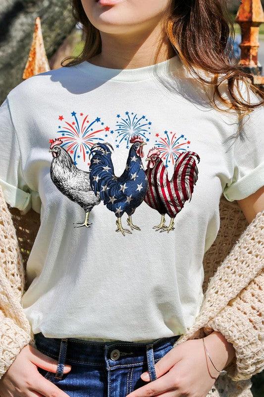 Patriotic USA Chicken Graphic T Shirts CITRON Patriotic Clothing