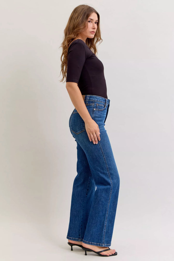 Judy Blue High Waist Tummy Control Straight Jeans | Jeans Daverri Fashions