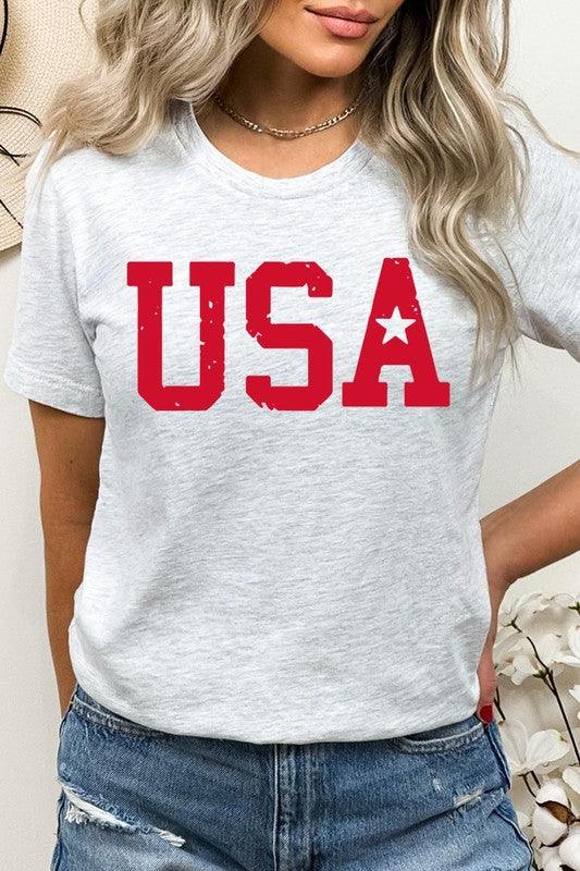 USA Graphic T Shirt ASH Graphic Tees