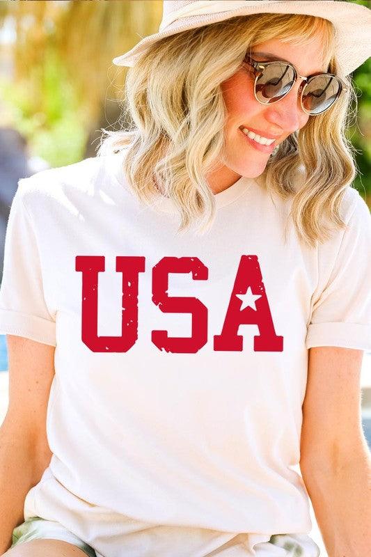 USA Graphic T Shirt VINTAGE WHITE Graphic Tees