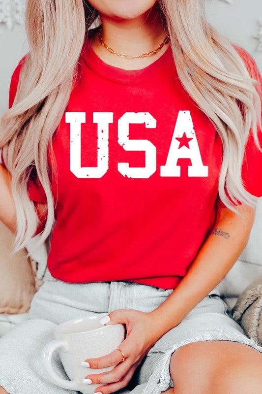 USA Graphic T Shirt RED Graphic Tees