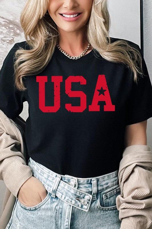 USA Graphic T Shirt BLACK Graphic Tees