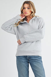 Long Drea Half-Zip Hoodie | Daverri Fashions