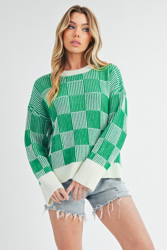 Catalina Sweater GREEN MILK S