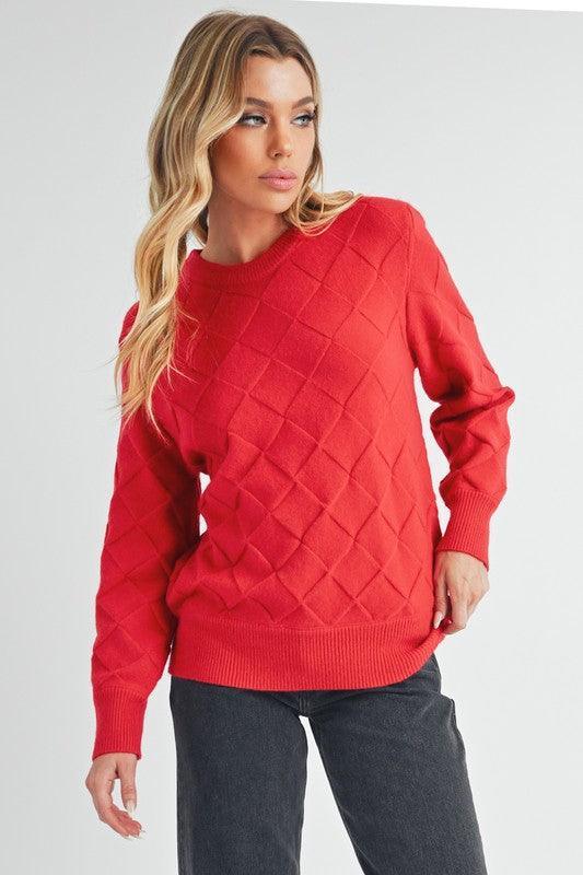 Aemi+Co Waverly Crewneck Sweater - DAVERRI FASHIONS