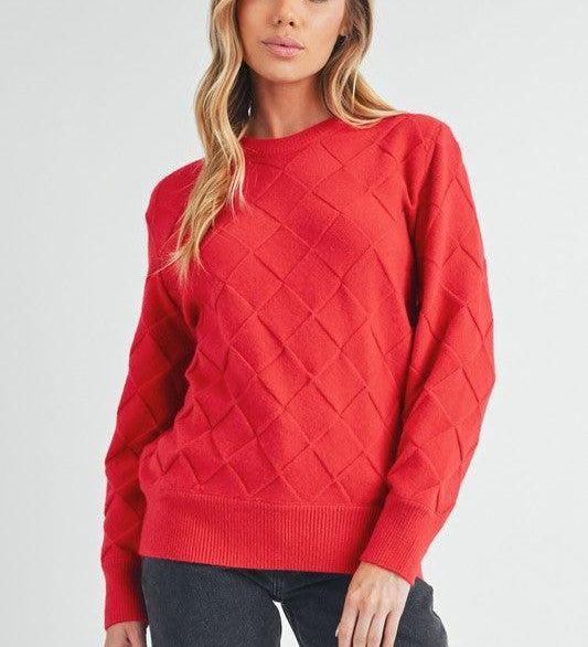RED S Aemi+Co Waverly Crewneck Sweater | Sweaters Daverri Fashions