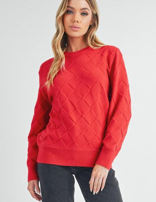 RED S Aemi+Co Waverly Crewneck Sweater | Sweaters Daverri Fashions