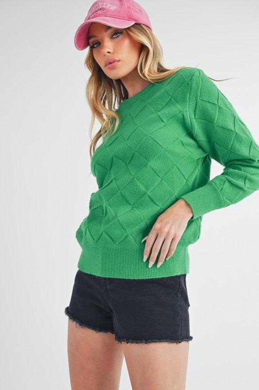 Aemi+Co Waverly Crewneck Sweater - DAVERRI FASHIONS