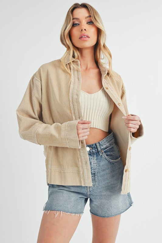 Aemi+Co Daphne Corduroy Jacket SAND Jackets