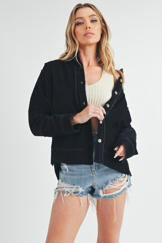 Aemi+Co Daphne Corduroy Jacket BLACK Jackets