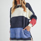 Aemi+Co Rugby Color Block Stripe Sweatershirt Sweatshirts