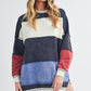 Aemi+Co Rugby Color Block Stripe Sweatershirt Sweatshirts