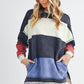 Aemi+Co Rugby Color Block Stripe Sweatershirt Sweatshirts