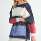 Aemi+Co Rugby Color Block Stripe Sweatershirt Sweatshirts