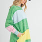 Aemi+Co Rugby Color Block Stripe Sweatershirt Sweatshirts