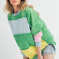 Aemi+Co Rugby Color Block Stripe Sweatershirt Sweatshirts
