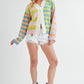 Aemi+Co Striped Drop Shoulder Button Up Cardigan Sweater Cardigans