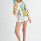 Aemi+Co Striped Drop Shoulder Button Up Cardigan Sweater Cardigans